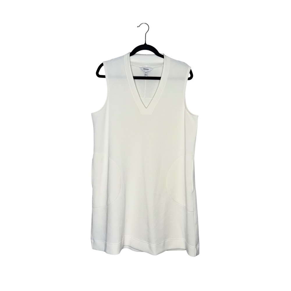 Spanx AirEssentials V-Neck Dress Womens XL White Excellent Sleeveless Mini